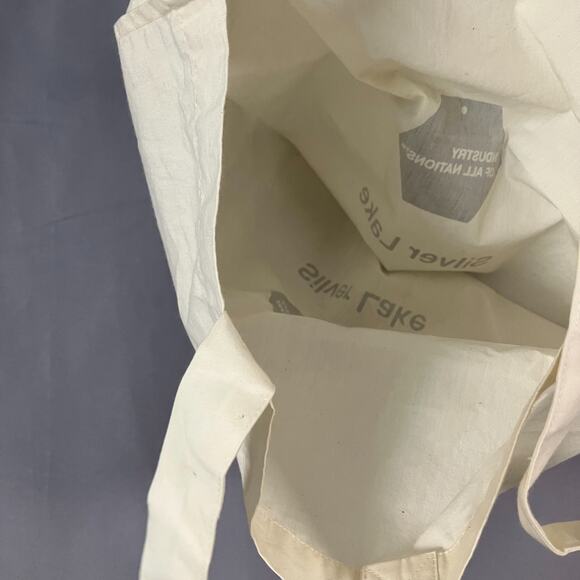 Industry of All Nations Silver Lake Tote Bag Canvas Natural Cotton 14"x12.5" - Picture 5 of 7